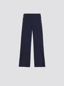 Navy Trousers with Buttons at the side image