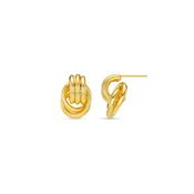 Gold mini interlocking earrings image