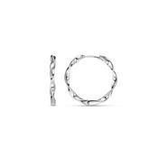 Ribbon mid sized hoop earrings image