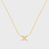 Fine pave cross collar necklace image