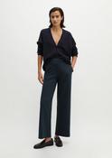 Jersey wide leg  trousers in maritime blue