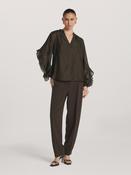 Dark chocolate organza blouse image