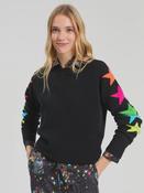 Black sweater with Multicoloured Stars image