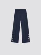 Navy Pinstripe Trouser in super soft fabric image