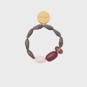 Unique Ikat Marble Bracelet with Burgundy image