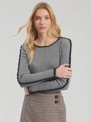 Grey Ruffle Sweater image