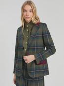 Green Burgandy Checked Jacket image
