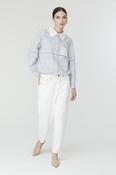 Rena Blouse in Blue and White Print image