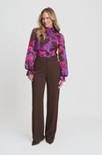 LARA TROUSER IN CHOCOLATE BROWN image