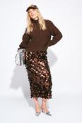 LINA SKIRT IN CHOCOLATE BROWN image