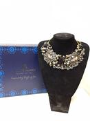 Small Collar in Black, Pewter and Gold.