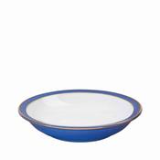 Denby Imperial Blue Shallow Rimmed Bowl 21cm image