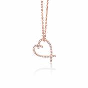 Rose Gold Freehand Heart Pendant image