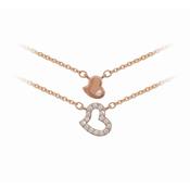 Rose Gold Double Heart Pendant image