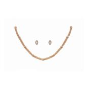 Rose Gold Chain Necklace and Earrings Set image