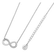 Part Stone Set Infinity Pendant Silver image