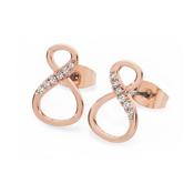 Rose Gold 8 Shape Infinity Stud Earrings image