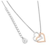 Interlinked Two Tone Heart Pendant image
