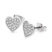 Silver Pave Heart Earrings by Tipperary Crystal image