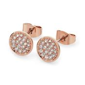Pave Full Moon Earrings Rose Gold image