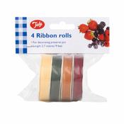 4 Ribbon Rolls For Decorating Preserve Jars image