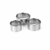Pastry Cutters Plain Set Of 3 Stainless Steel image