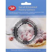 Pastry Cutters Crinkled Set Of 3 Stainless Steel image