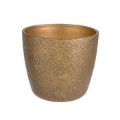 Recyclable Plastic Pot Cover Txtr 13.5cm Gold image