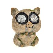 Vivid Eyes Pig Ornament With Solar Light image