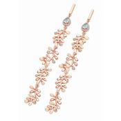 Rose Gold Vine With Blue Drop Earrings image