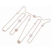 Rose Gold Long White Pearl Necklace image