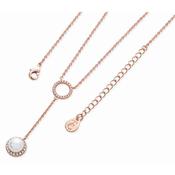 Tipperary Crystal Rose Gold Circle Pearl Necklace image