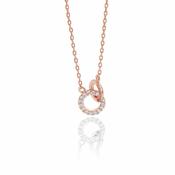 Tipperary Crystal Rose Gold Circles Pendant image
