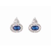 Tipperary Crystal Sapphire and Silver Earrings image