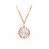 Tipperary Crystal Rosegold CZ Round Pendant image
