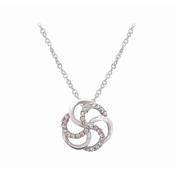 Tipperary Crystal White Open Spiral Pendant image
