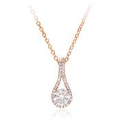 Tipperary Crystal Rose Gold CZ Drop Pendant image