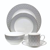 Tipperary Net Design 20 Piece Dinner Set Grey image