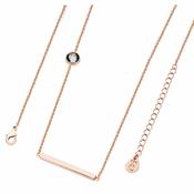 Tipperary Rose Gold Cable Chain Necklace with Bar image