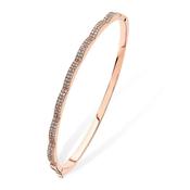 Tipperary Wave Pave Bangle Rose Gold image