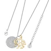Tree Of Life Necklace with Pave Disc Silver image