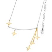 Stars Falling Silver and Champagne GoldBar Pendant image