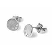 Pebble Stud Earrings With CZ image