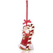Tipperary Crystal Sparkle Santa and Candy Cane Dec image