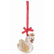 Tipperary Crystal Pearl Swan Christmas Decoration image