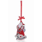 Tipperary Crystal Pearl Santa Christmas Decoration image