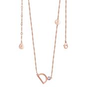Tipperary Crystal Letter D Pendant Rose Gold image