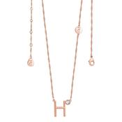 Tipperary Crystal Letter H Pendant Rose Gold image