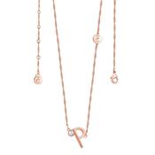Tipperary Crystal Letter P Pendant Rose Gold image