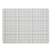 Checks Natural 6 Piece Placemat &amp; Coaster Set image